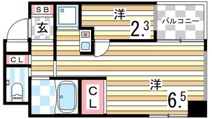 神戸駅 徒歩2分 2階の物件間取画像